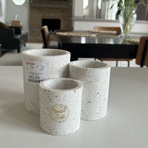 Never used. Toothbrush holder/ pencil holder. Heavy stone. Unable to return